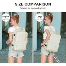 43x30x20cm Large Capacity Multifunctional Backpack, With Shoe Compartment, Dry And Wet Separation, Computer Compartment, USB Charging, Versatile Energy Five Colors, Travel Essential, Convenient Waterproof Large Capacity Backpack, Multifunctional Storage, Suitable For Commuting And Travel, Essential Large Capacity Backpack, Business Trips, Commuting, Travel Easy Storage, Simple And Stylish, Suitable For Short And Long Distance Travel, Vacation, Going Abroad, Visiting Relatives, Sports, Outdoor, Meet Your Travel Needs - Beige - View 7