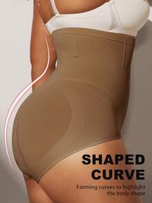 1pc Women High Waist Seamless Shapewear, Strong Tummy Control And Butt Lift, Plus Size