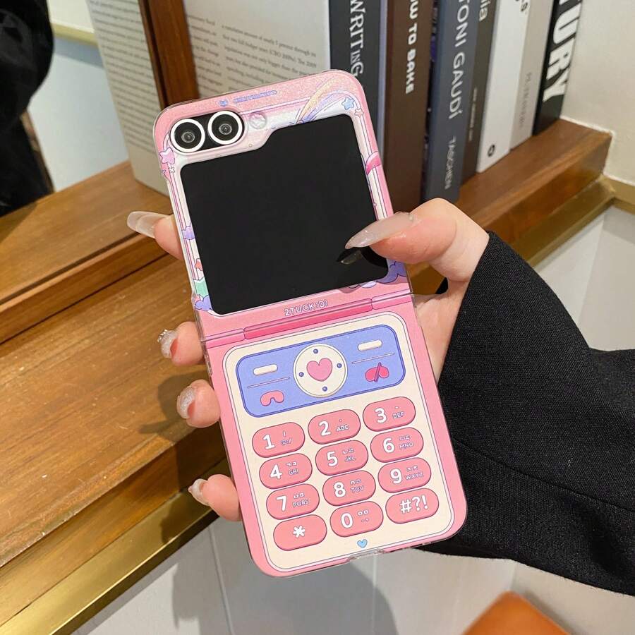 Retro Telephone Painted Foldable Phone Case, Compatible With Samsung /6