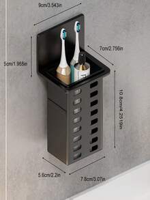 1pc/2PCS/3PCS Black And White Resin Non-Perforated Wall-Mounted Storage Rack, Plastic Drain Organizer, Suitable For Kitchen , Home Organizing Hanging Rack, Halloween, Christmas, Back-To-School Season, Saudi National Day, Daily Gifts, Good Home Accessories