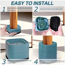 4 Pack Furniture Risers, Adjustable Bed Risers Heavy Duty Stackable Bed Raisers Table Desk Couch Chair Sofa Cabinet Bed Lift Height 1 (4, Black-2)