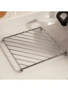 1/2/3pcs Stainless Steel Square Tripod, Heat-Resistant Kitchen Table Mat, Coaster, Placemat, Versatile Steaming Rack, Heat-Resistant Dish Rack, Christmas Gift - Multicolor - View 5