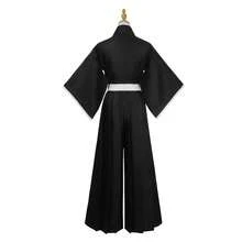 Bleach Kuchiki Rukia Cosplay Costumes Kurosaki Ichigo Die Pa Soul Society Shinigami Kimono Full Outfit Thousand-Year Blood War ,Halloween Costume - Black - View 3