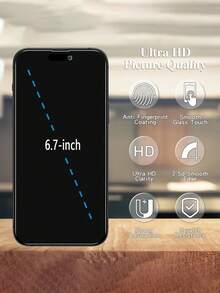 A 3 Packs Of Apple Privacy Screen Protectors Compatible With IPhone 17, 16 PRO MAX, 16, 16 PRO, 16 PLUS, 15 PRO MAX, 15, 15 PRO, 15 PLUS, 14 PRO MAX, 14 PRO, 14 PLUS, 13 PRO MAX, 13, 13PRO, 12, 11 XR, XS MAX, And XS. Tempered Glass, Anti-Privacy, Bubble-Free, Scratch-Resistant, Easy To Install, And Compatible With Phone Cases. - Black - View 3