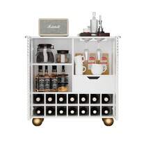 Drinks Cabinet Wine Storage Cabinet For 14 Bottles Bar Cabinet With Glass Holders Adjustable Shelf Floor Wooden Wine Side Board Sideboard Bar Table Buffet For Living Dining Room - 白色 - 查看 5