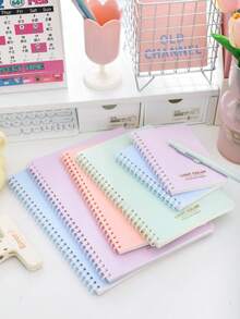 1 件复古可爱螺旋笔记本,带柔性线圈,可修剪页面,可 180 度旋转,用于笔记、办公、学习 - 彩色 - 查看 8