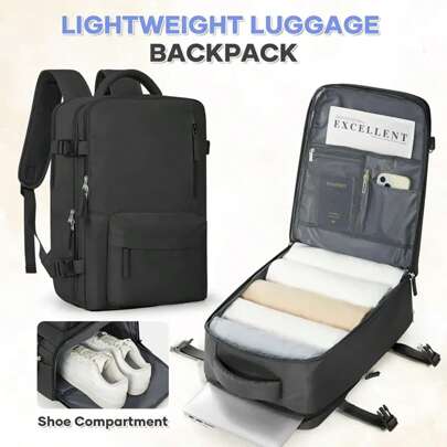 Zaino multifunzionale di grande capacità 43x30x20cm, con scomparto per scarpe, separazione tra asciutto e bagnato, scomparto per computer, ricarica USB, cinque colori energetici versatili, essenziale da viaggio, comodo zaino impermeabile di grande capacità, spazio di archiviazione multifunzionale, adatto per spostamenti e viaggi, zaino essenziale di grande capacità, viaggi di lavoro, pendolarismo, viaggio facile da riporre, semplice ed elegante, adatto per viaggi a breve e lunga distanza, vacanze, viaggi all'estero, visite a parenti, sport, attività all'aperto, soddisfa le tue esigenze di viaggio