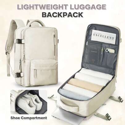 43x30x20cm Large Capacity Multifunctional Backpack, With Shoe Compartment, Dry And Wet Separation, Computer Compartment, USB Charging, Versatile Energy Five Colors, Travel Essential, Convenient Waterproof Large Capacity Backpack, Multifunctional Storage, Suitable For Commuting And Travel, Essential Large Capacity Backpack, Business Trips, Commuting, Travel Easy Storage, Simple And Stylish, Suitable For Short And Long Distance Travel, Vacation, Going Abroad, Visiting Relatives, Sports, Outdoor, Meet Your Travel Needs