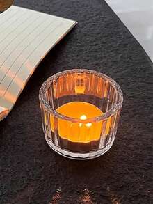 2 قطعة/مجموعة حاملات شموع صغيرة شفافة، حاملات شموع أمنية زجاجية، حاملات شموع دائرية زخرفية، تستخدم لديكور وسط الحفلات والأعراس (الأكواب فارغة، الشموع غير مشمولة)