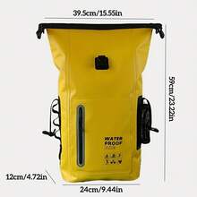 6,6 galones Mochila de alta calidad - Bolsa seca de gran capacidad para exteriores, adecuada para playas, senderismo, kayak y surf - Verde, amarillo, naranja, azul, negro opcional, equipo de aventura al aire libre | Mochila de estilo deportivo | Cierre de hebilla de - Verde militar - Ver 8