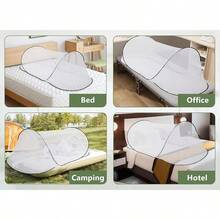 Gugxiom 78 * 32 * 22 Pulgadas Tienda, Mosquitera Plegable Portátil, Camping con Fondo de Red, para Cama Camping Viaje Patio (Negro con Fondo) - Negro con fondo - Ver 8