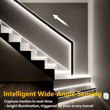 Acosh Neon Lampu Tangga LED Sensor Gerak, Strip Lampu Neon Putih, Antarmuka USB, Panjang Dapat Diatur 1-5m, Cocok Untuk Tangga, Lorong, Balkon, Dekorasi Pernikahan, Dalam/Luar Ruangan, Penerangan Tangga | Desain Pencahayaan Modern | Strip Lampu Neon Fleksibel, Lampu LED Tangga - beraneka warna - View 2