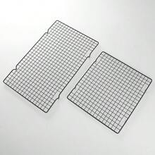 2pcs/1pc Baking Cake Cooling Rack For Restaurant Bread Cooling Rack Black Non-Stick Home Drying Net For Baking Kitchen Gadgets Kitchen Accessories