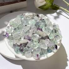 1 Lb Natural Fluorite Bulk, Small Decorative Pebbles, Suitable For Crafts And Aquarium Rocks, Applicable For Aquarium, Glassware, Succulents And Vases