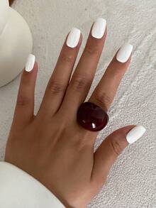 1pc/4pcs/Set Resin Teardrop Rings, Glamorous Luxury Resort Party & Casual Daily Wear Jewelry Rings, Unisex Gift - Ring - View 11