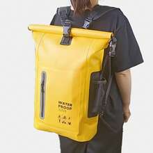 6,6 galones Mochila de alta calidad - Bolsa seca de gran capacidad para exteriores, adecuada para playas, senderismo, kayak y surf - Verde, amarillo, naranja, azul, negro opcional, equipo de aventura al aire libre | Mochila de estilo deportivo | Cierre de hebilla de - Verde militar - Ver 6