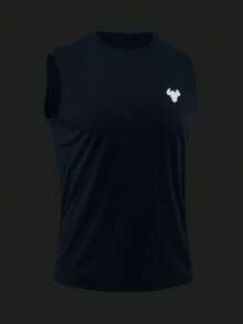 3 Stücke Herren einfarbige ärmelloser Workout Tank Tops, Stierkopf Muster, lässige Outdoor Fitness Sport Weste, einfarbige ärmellose Herren Sport Tops, geeignet für Gym, tägliches Training, Laufen, Basketball und Zuhause tragen