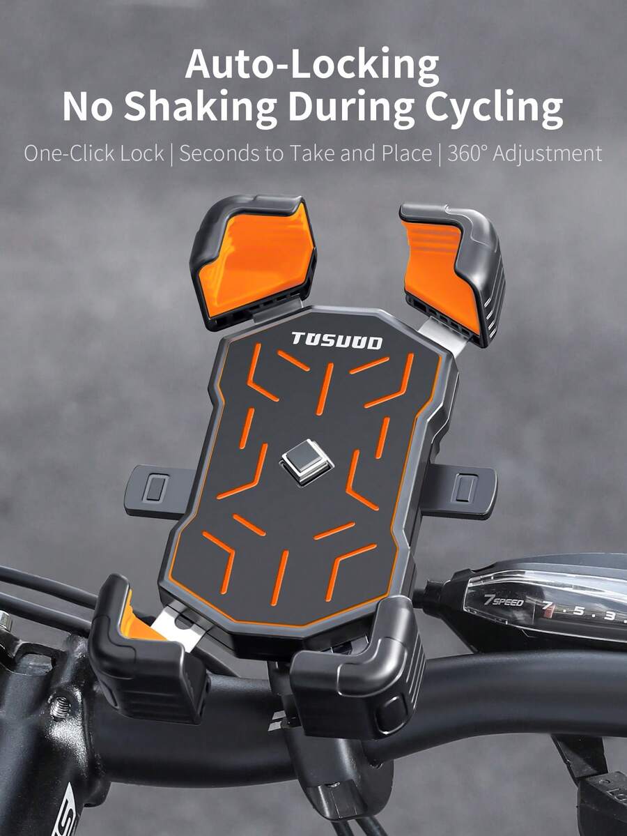 1 pieza Soporte de teléfono automático con sensor de apertura y cierre TOSUOD, ajustable en múltiples ángulos, agarre estable, apto para varios dispositivos, excelente para bicicletas, motocicletas y vehículos eléctricos