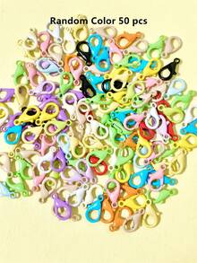 10pcs/50pcs/100pcs Enameled Colorful Zinc Alloy Lobster Clasp, DIY Necklace Bracelet Bag Charm Connector Accessories - Lobster Clasp - View 17