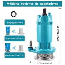 Bomba Sumergible Metálica 1/2 Hp Para Agua Limpia Sucia - Tipo de Enchufe B USA (110-127V) - Ver 3
