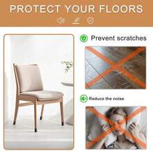 4/8/12/16/24pcs Round-Chair Leg Floor Protectors - Against Scratches Chair Covers, Smooth Gliding - Durable Silicone Construction , Soft Felt Pads For Gentle Floor Contact Furniture Sliders,Protect The Floor And Table And Chair Legs