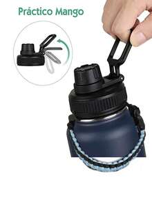 MODUS 1000ml Water Bottle Insulated Cold/Heat With Rope Portable Stainless Steel Sports Cup - Blue - View 7