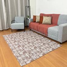 Jacquard Rug 2.00 M X 1.40 M Non-Slip Geometric Living Room Office Bedroom - Paris Coklat - View 4