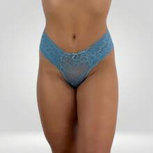 Kit 3 Calcinha Renda Fio Duplo Cores Variadas Poliamida Feminina  Confortável M G GG