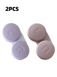 6PCS/2PCS/1PC Simple Contact Lens Case Double Box Beauty Contact Lens Storage Box Single Double Box Double Piece Beauty Contact Lens Case