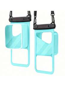 1 个防水手机袋，3D 设计，厚壳友好，透明塑料干燥袋，适用于 8 英寸智能手机，配有颈带，适合海滩、巡游和旅行，潜水手机干燥袋，防水手机袋，带触摸屏功能的防水手机袋，通用水下摄影防水袋，适用于各种智能手机。