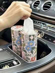 High Quality Car Tissues/Household Tissues, Car Tissue Storage Tube, Cylindrical Shape, Exquisite Floral Pattern Design! Inhaling Towels Is Essential For Both Family And Travel! Creative Car Tissue Supplier, 50 Sheets Per Pack, Suitable For Outdoor Picnics, Home Bedrooms, Bathrooms, Offices, Restaurants, Cleaning Agents, Party Accessories. Halloween/Christmas Tissues