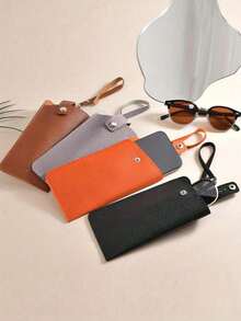 1/2pcs Glasses Organizer Bag,Portable Sunglasses Storage Pouch,Fashionable Versatile Eyeglass Holder, Glasses Case For Women, Travel Sunglasses Protective Cover,Travel-Friendly, And Durable Design - Multicolor - View 2