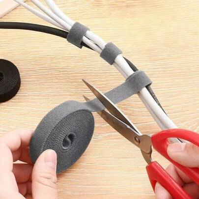Cable Organizer Hook And Loop Straps, Wire Management Ties, Desk Cable Holder, Cord Fastener