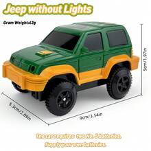 Various Car Shaped Toy Vehicles, Including Car, Race Car, Construction Vehicle, Fire Truck, Off-Road Vehicle, Electric Lighting Car, Track Cars, Toy Cars That Can Run On Tracks And Flat Surfaces, Suitable As Children's Birthday Gifts, Christmas Holiday Gifts - Multicolor - View 9