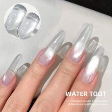 XEIJAYI 1pc  White Plain Water Cat's Eye Magnetic Gel Nail Polish - Ultra Shine, Quick-Dry, Soak-Off UV/LED Varnish For Stunning Manicures - 白色 - 查看 1