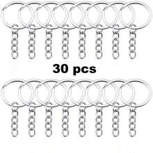 10-100pcs/Set 20mm Key Ring Open Jump Rings Connector Metal Split Rings For Keychain Pendant Jewelry Finding Making Charm Crafting Gift Souvenir School Car Accessories Cute Goth Y2k - Silver - View 22