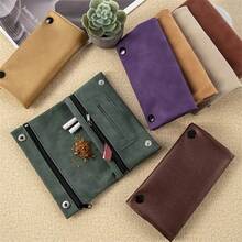 1pc Multifunctional Cigarette Case, Suitable For Daily Use, With Zipper Closure And Tri-Fold Design, Suitable For Men And Women As A Storage Box, Provides Multiple Colors Including Purple And Light Beige, Makes A Great Christmas And New Year Gift