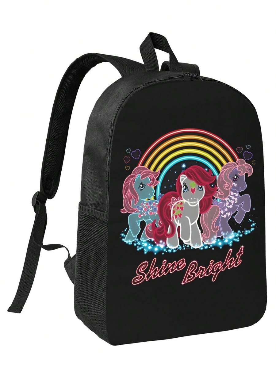 Back-To-School Anime Backpack Large Capacity Travel Backpack - Expandable Design For Books & Gear - màu đen - Xem 1