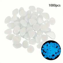 100pcs/Pack (1cm White) Luminous Pebbles, No Electricity Needed, No Radiation, No Odor, Refined Craftsmanship, Suitable For Pathways, Flower Beds, Potted Plants, Home Decor, Park, Water Features, Aquariums, Crafts