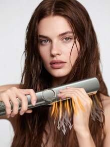 CRASTS 2-In-1 Hair Straightener & Blow Dryer, Dual Use Dry & Wet, Ceramic Heating Plates, Adjustable Temperature, Salon Style Hair Dryer & Straightener