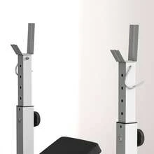 HOMCOM Adjustable Weight Bench With Squat Rack, Heavy Duty Bench Press Rack With Preacher Curl Pad, Leg Developer, Barbell Rack, Butterfly, Home Gym Strength Training Multiuse Workout Bench, Grey - Grey - View 8