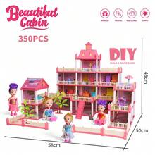 娃娃屋玩具套裝，5層城鎮房屋附多個房間與頂樓休息區，包含家具與配件及鞦韆椅 - 彩色 - 查看 14