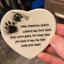 1 szt./5 szt. tabliczek pamiątkowych po stracie zwierzaka, odcisk łapy, upamiętniający ukochanego zwierzaka/psa