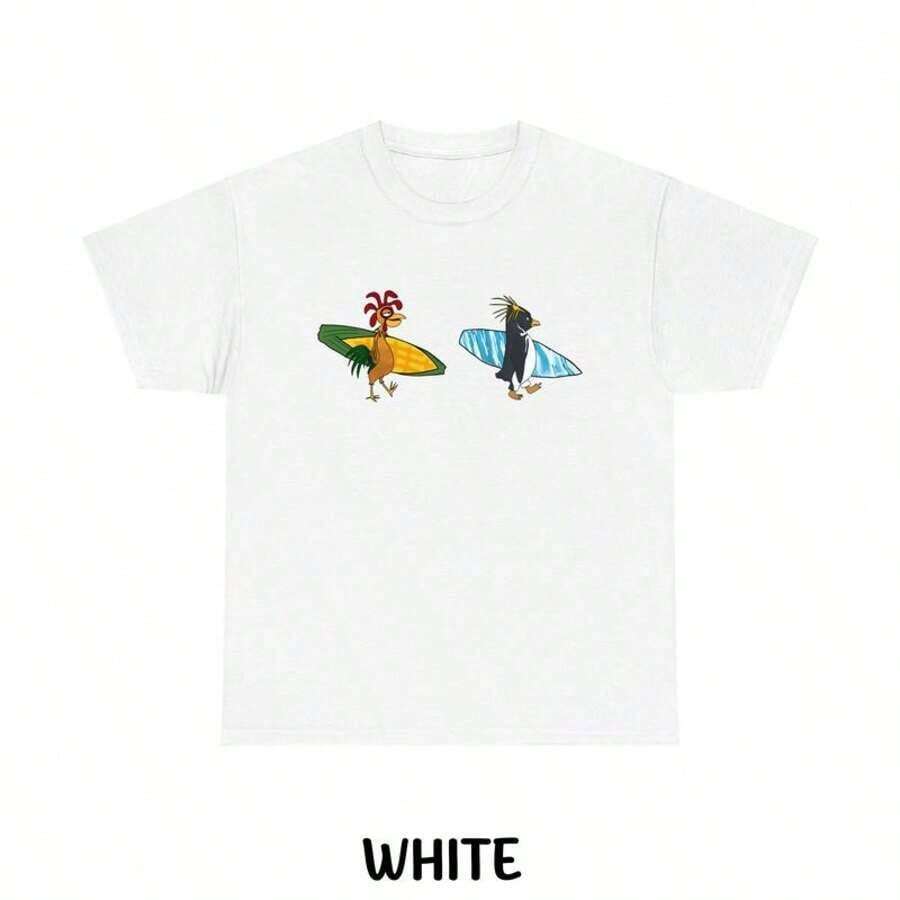Cody Maverick & Chicken Joe Surfs Up Unisex-Shirt, Funny Shirt,  Shirtsummer - 白色 - 查看 1