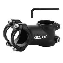 自行车把立 31.8 毫米轻质铝合金 60 毫米 90 毫米 MTB 把立 7 度车把把立适用于大多数自行车、山地车、公路车、BMX 和自行车（黑色） - 黑色 - 查看 2