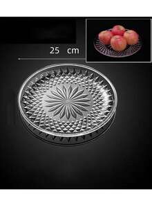 1/5 Stücke Acryl Prägung Kristall Obstplatte, kreative kleine zarte Haushalt Dessert Kuchen Snack Präsentationsplatte, Süßigkeitenschale, Kuchenteller, geeignet für den täglichen Gebrauch, geeignet für Snacks und Obst, vielseitig einsetzbar für Teegesellschaften und Dekorationen, geeignet für Cupcakes, Donuts, Obst, Küche, Weihnachtsgeschenk