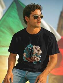 T shirt uomo Cowboy Boots Daisy Hat cotone moda estiva casual regalo originale novità  comfort idea outfit look western stile americano must have