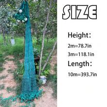 Fishing Net Drag Net 78/118in High Partition Net 393in Long Breeding Net With Floating Ball Heavy Pendent Strong And Durable
