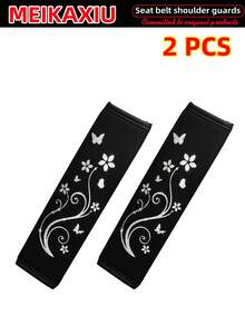 MEIKAXIU 1 cái/2 cái Vải thoáng khí hình bướm sáng bóng mềm mại, trang trí để tránh bị chật, giảm áp lực, phụ kiện nội thất xe hơi thoải mái, dành cho phụ nữ - Hoa tình yêu bướm - Xem 14