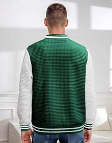 Mens Casual Lightweight CoatChristmas MQ4K - 綠白 - 查看 10